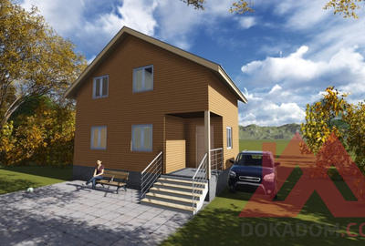 Проект каркасного дома "Балчуг-4", 6*8, 80 м.кв.