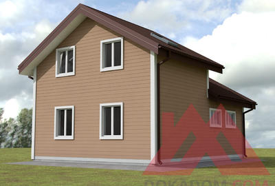 Проект каркасного дома с гаражом "Варда", 9*7 м, 83 м.кв