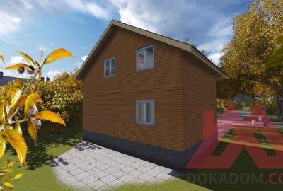 Проект каркасного дома "Балчуг-4", 6*8, 80 м.кв.