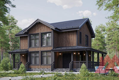 Проект каркасного дома "Веста", 12*8, 123 м.кв.