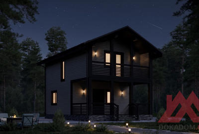 Проект каркасного дома "Ярис" 6*9, 71 м.кв.