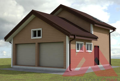 Проект каркасного дома с гаражом "Варда", 9*7 м, 83 м.кв