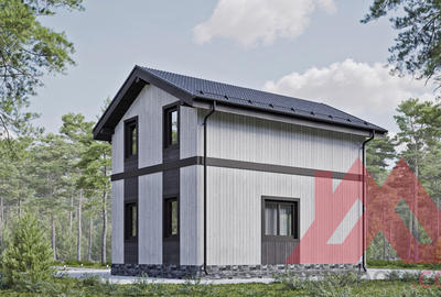 Проект каркасного дома "Апри" 6*7, 65 м.кв.
