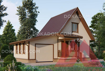 Проект каркасного дома "КД-037", 6*10 м, 76 м.кв