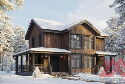 Проект каркасного дома "Веста", 12*8, 123 м.кв.