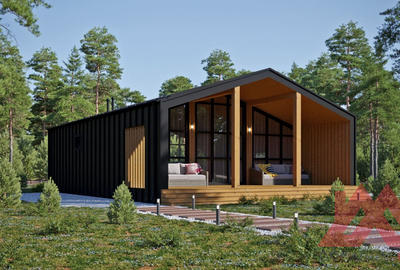 Проект каркасного дома "Модис", 8*12 м, 65 м.кв
