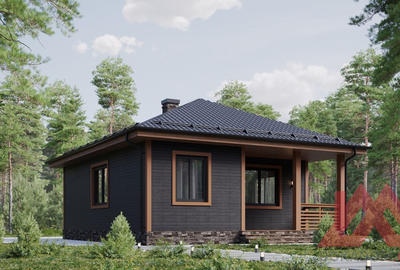 Проект каркасной бани "Тиана", 8*9м, 55 м.кв