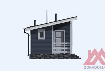 Проект каркасной бани "Аста", 4*10, 28 м. кв.