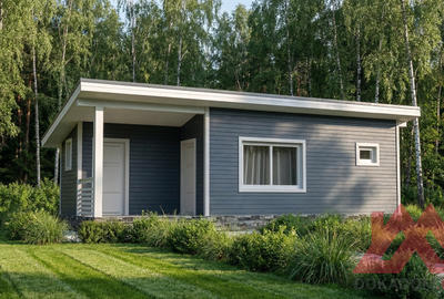 Проект каркасной бани "Аста", 4*10, 28 м. кв.