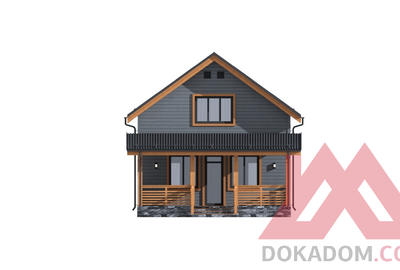Проект каркасного дома "Ахиллес" 7*9, 102 м.кв.