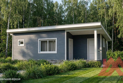 Проект каркасной бани "Аста", 4*10, 28 м. кв.