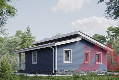 Проект каркасного дома "Альта-3", 8*9 м, 46 м.кв