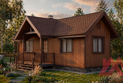 Проект каркасного дома "Вэлком", 3*9 м, 26 м.кв.