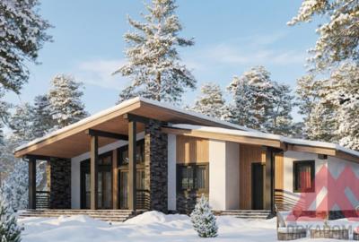 Проект каркасного дома "Вега" 12*14, 105 м.кв.