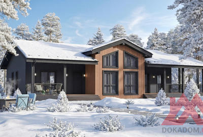 Проект каркасного дома "Меган", 10*16 м, 133 м.кв.