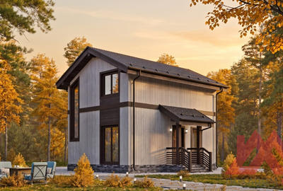 Проект каркасного дома "Апри" 6*7, 65 м.кв.