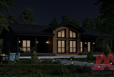 Проект каркасного дома "Меган", 10*16 м, 133 м.кв.