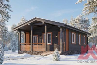 Проект каркасного дома "Нарьян" 6*8, 41 м.кв.