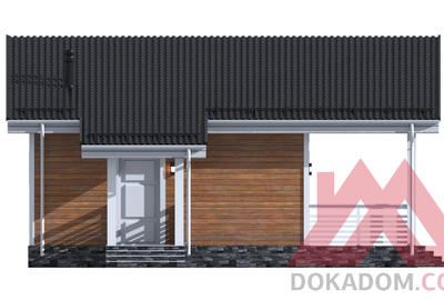 Проект каркасного дома "Камелия", 9*9 м, 50 м.кв