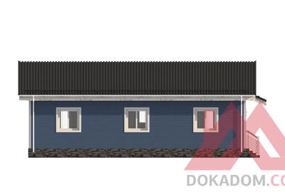 Проект каркасного дома "Кубань", 8,4*11,8, 87 м. кв