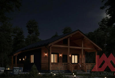 Проект каркасного дома "Амир-2" 8,5*14,5, 89 м. кв