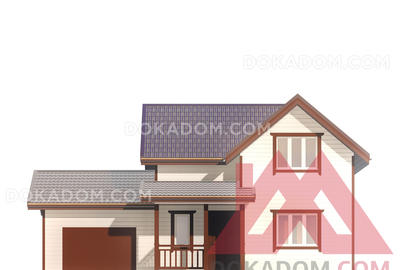 Проект каркасного дома "КД-040", 7*11 м, 99 м.кв