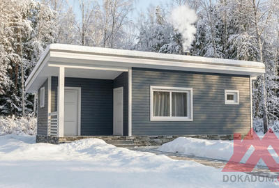 Проект каркасной бани "Аста", 4*10, 28 м. кв.