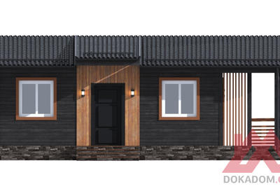 Проект каркасного дома "Нарьян" 6*8, 41 м.кв.