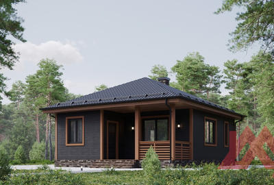 Проект каркасной бани "Тиана", 8*9м, 55 м.кв