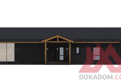 Проект каркасного дома "Верга" 10,7*18,4, 131 м. кв
