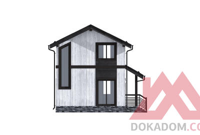 Проект каркасного дома "Апри" 6*7, 65 м.кв.