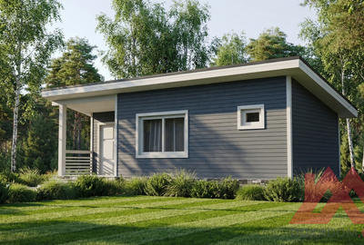 Проект каркасной бани "Аста", 4*10, 28 м. кв.