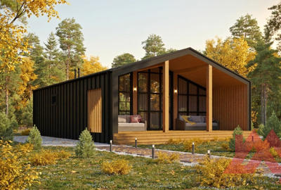 Проект каркасного дома "Модис", 8*12 м, 65 м.кв