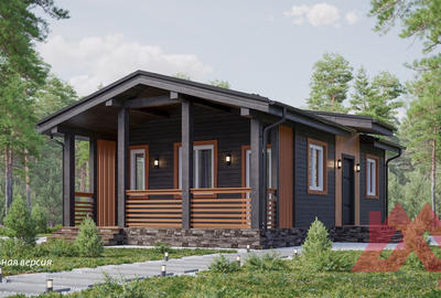 Проект каркасного дома "Нарьян" 6*8, 41 м.кв.