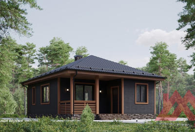 Проект каркасной бани "Тиана", 8*9м, 55 м.кв