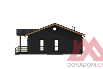 Проект каркасного дома "Верга" 10,7*18,4, 131 м. кв