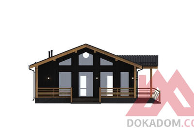 Проект каркасного дома "Верга" 10,7*18,4, 131 м. кв
