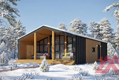 Проект каркасного дома "Модис", 8*12 м, 65 м.кв