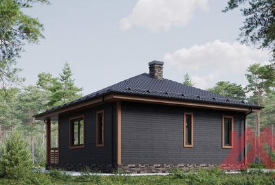 Проект каркасной бани "Тиана", 8*9м, 55 м.кв