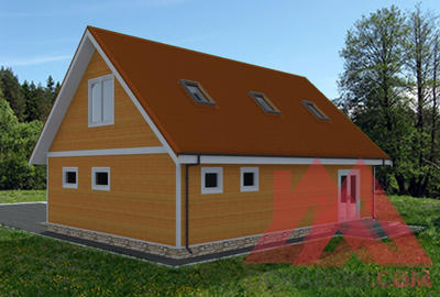 Проект каркасного дома "Искорка", с гаражом, 11,5*8м, 144 м.кв.