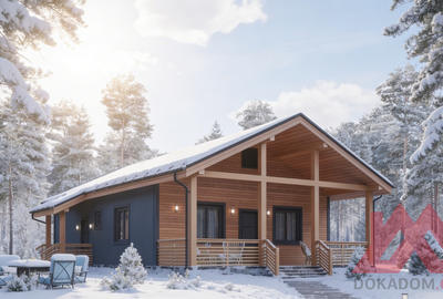 Проект каркасного дома "Амир-2" 8,5*14,5, 89 м. кв
