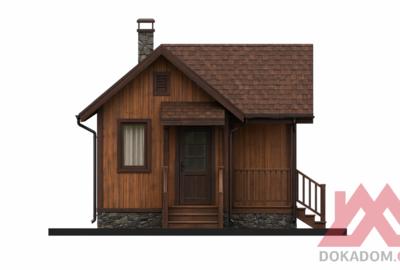 Проект каркасного дома "Вэлком", 3*9 м, 26 м.кв.