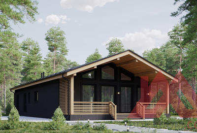 Проект каркасного дома "Верга" 10,7*18,4, 131 м. кв