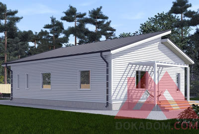 Проект каркасного дома "Юкка-2" 12,5*8,6, 92 м.кв.