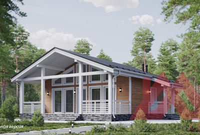 Проект каркасного дома "Камелия", 9*9 м, 50 м.кв