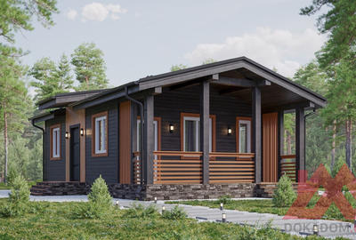 Проект каркасного дома "Нарьян" 6*8, 41 м.кв.