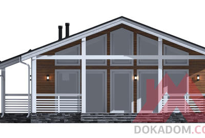 Проект каркасного дома "Камелия", 9*9 м, 50 м.кв